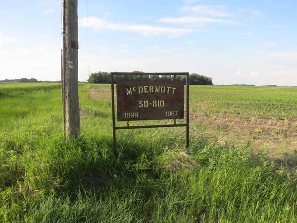 McDermott School commemorative sign