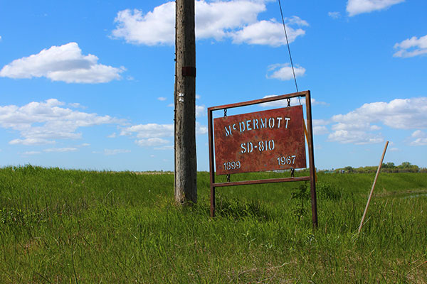 McDermott School commemorative sign