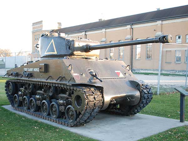 Sherman tank at the McGregor Armoury