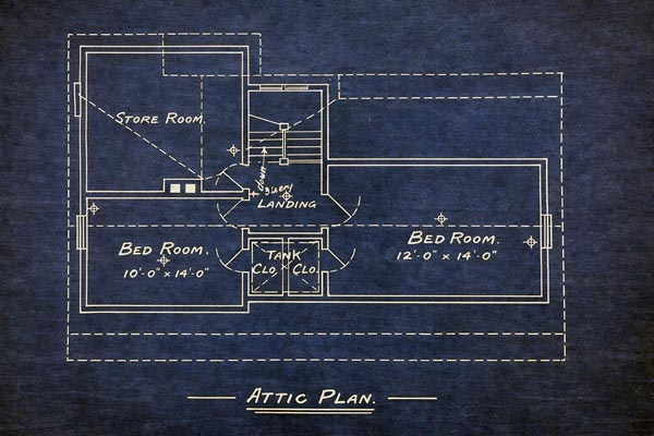 Architectural plan for the second floor of the McMurray House
