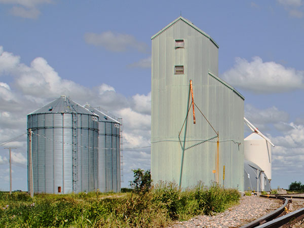 Former Manitoba Pool grain elevator at McTavish, which stood south of the larger elevator, now also removed from the site