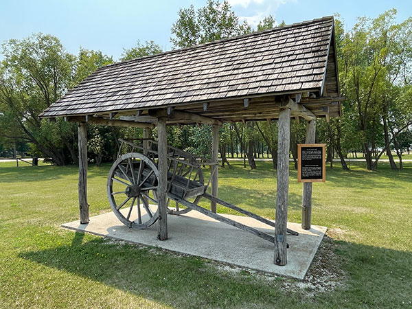 Red River Cart in the Medicine Rock Heritage Park