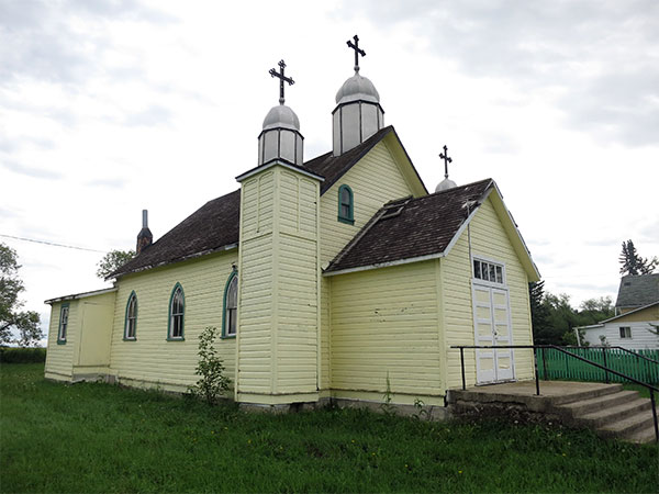The former Ukrainian Catholic Church of the Sacred Heart at Menzie