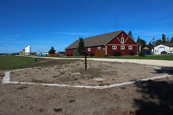 Foundation for the former CNR water tower at Miami