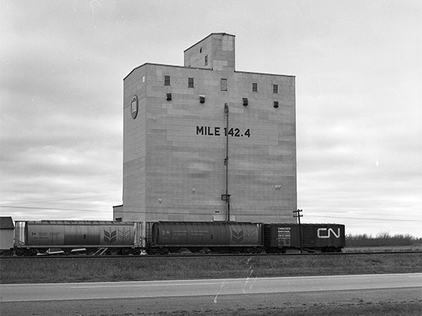 Manitoba Pool grain elevator at Mile 142.4