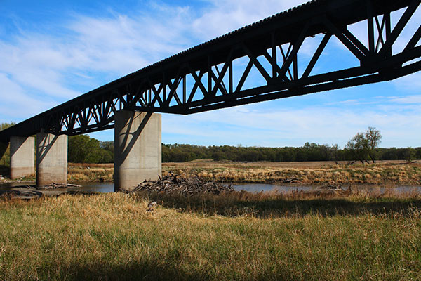 Central span of the former Canadian Pacific Railway Bridge near Millford