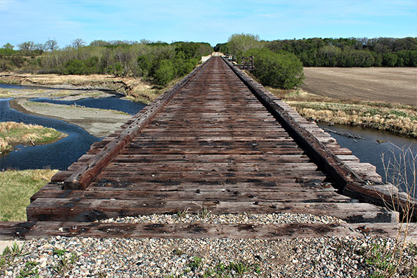 The former Canadian Pacific Railway Bridge near Millford