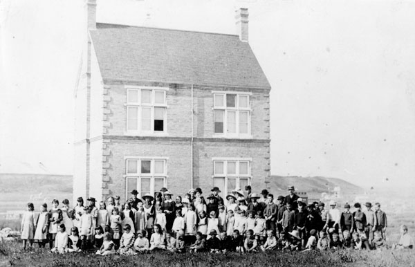 The first school in the vicinity of Minnedosa, built in 1883 southwest of the town