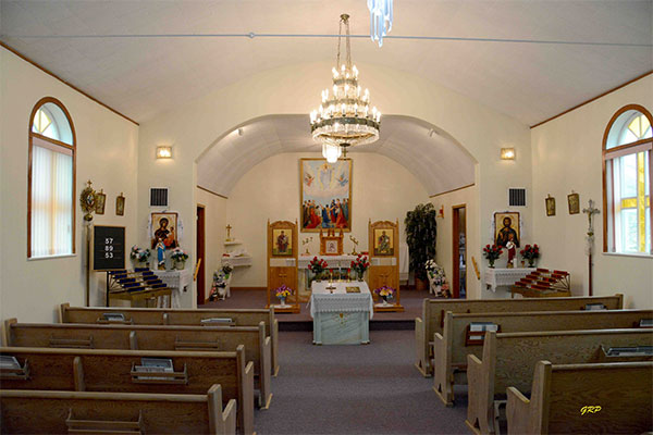 Interior of Holy Ascension Ukrainian Catholic Church at Minnedosa