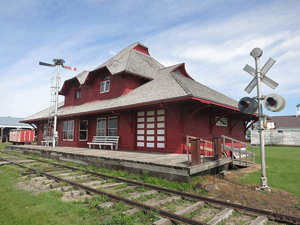 The former Canadian Pacific Railway Station at Morden, now at the Pembina Threshermen’s Museum