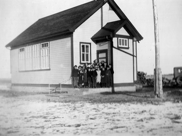 The original Mountain Eve School building