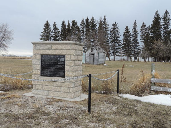 Mountain Road stores commemorative monument