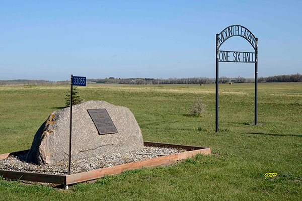 The Mount Pleasant “One Six” Hall sign and monument