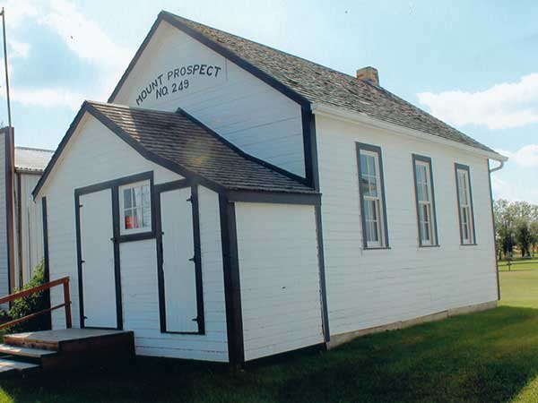 Mount Pleasant School building at the Cartwright Heritage Park
