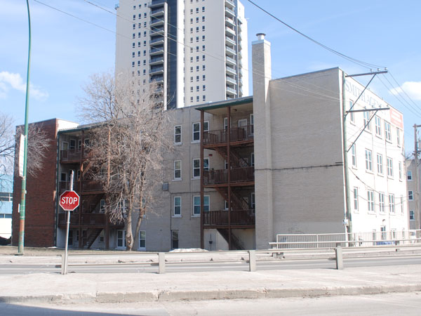 Mount Royal Apartments, west and north elevations