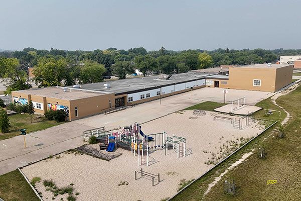 Aerial view of Polson School