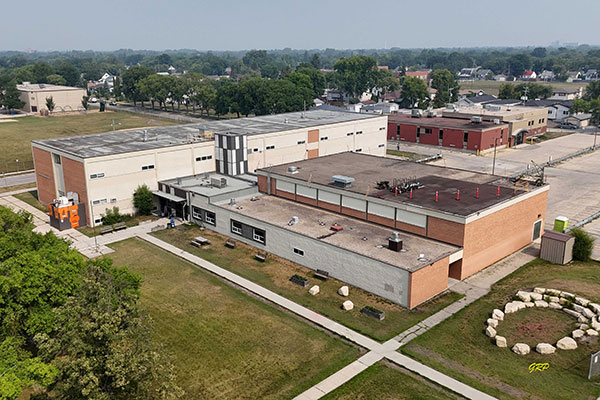 Aerial view of Munroe Junior High School