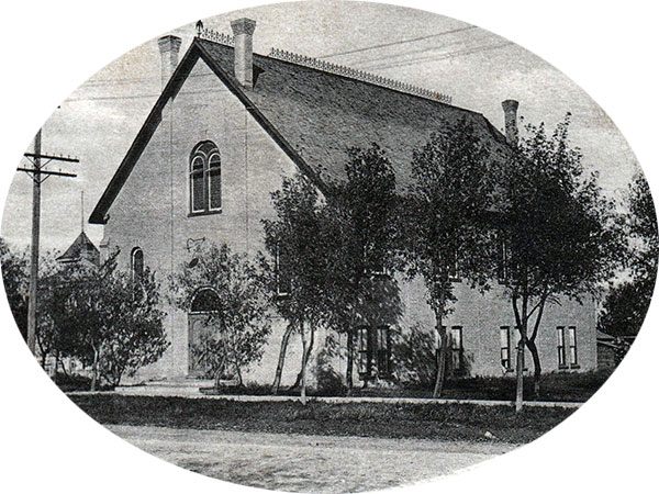 Postcard view of Neepawa Methodist Church