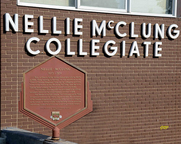 Nellie McClung commemorative plaque