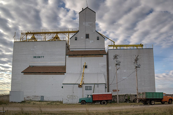 Former Manitoba Pool grain elevator at Nesbitt