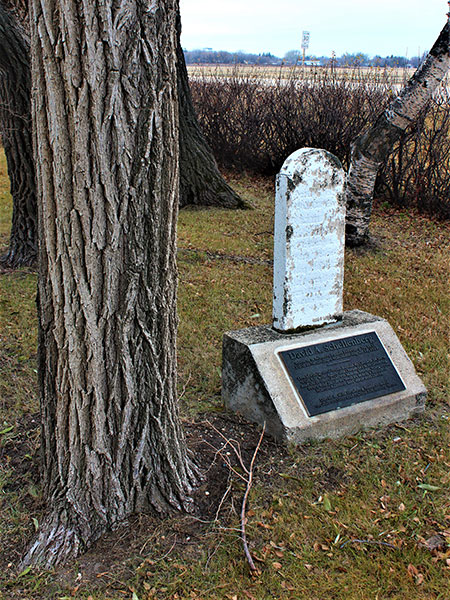 Gravestone of David A. Schellenberg who homesteaded on this section of land