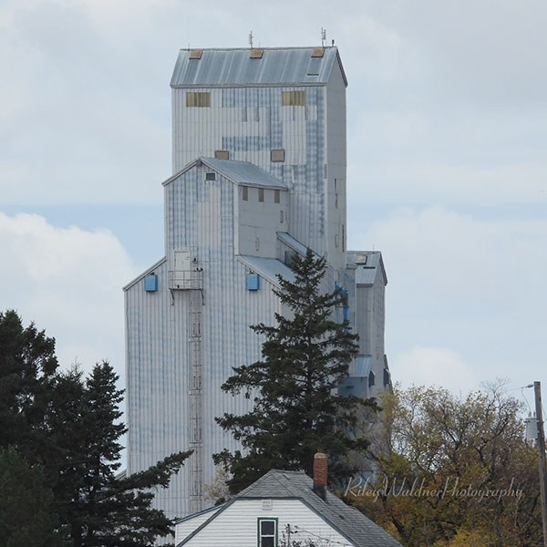 Former United Grain Growers elevator at Newdale