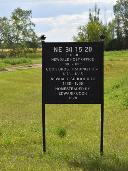 Newdale Post Office commemorative sign