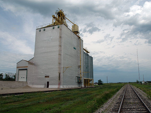 The former Manitoba Pool grain elevator at Ninga