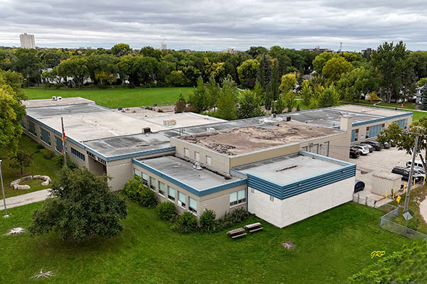 Aerial view of Nordale School