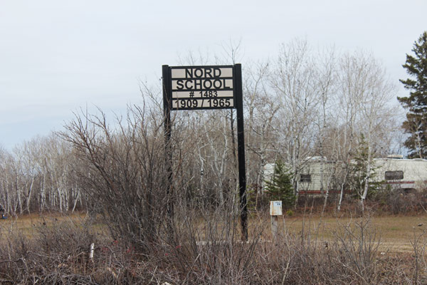Nord School commemorative sign