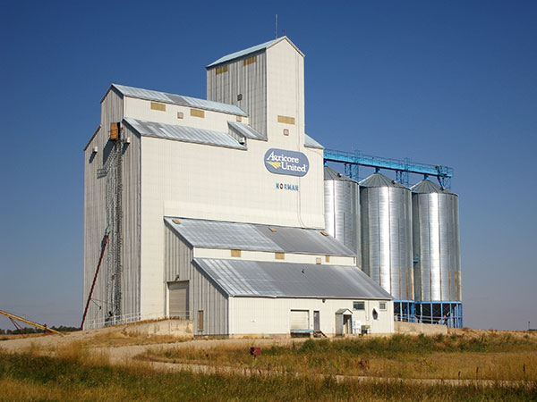Former United Grain Growers grain elevator at Norman Siding