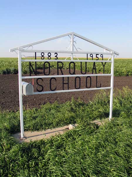 Norquay School commemorative sign