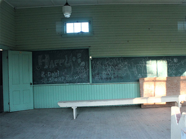 Interior of the former Norris School building