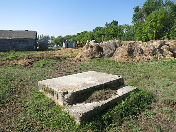 Steps for the former North Lake School building