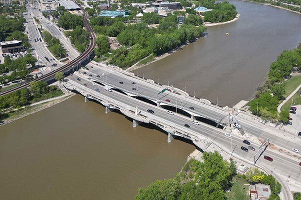 Aerial view of Norwood Bridge