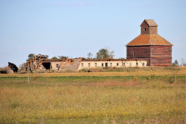 The former Olmstead family grain elevator