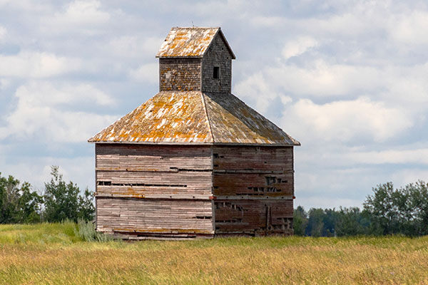 The former Olmstead family grain elevator