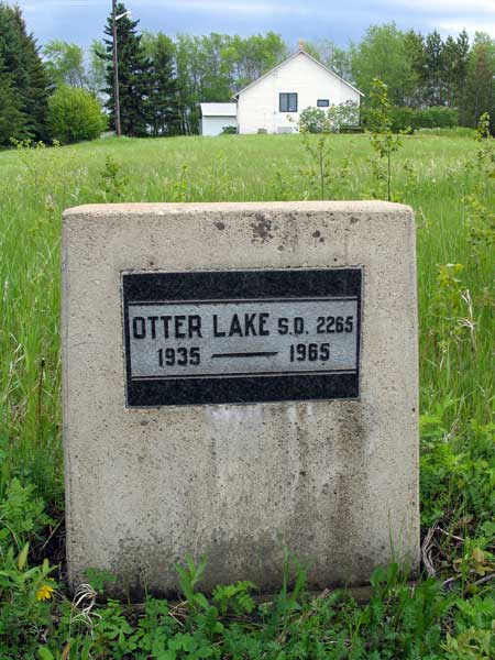 Otter Lake School commemorative monument