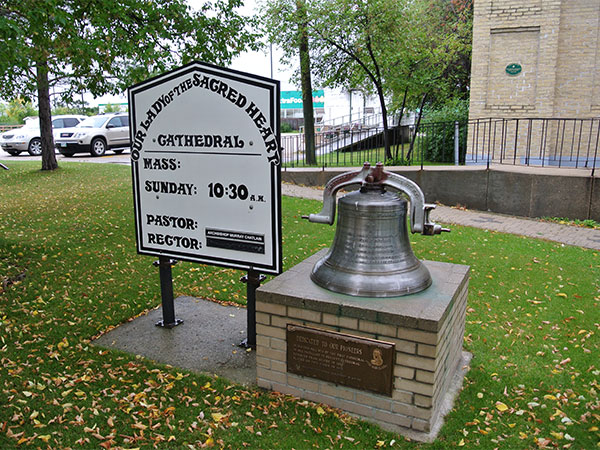Commemorative bell at the Sacred Heart Cathedral