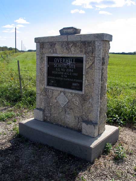 Overhill School commemorative monument