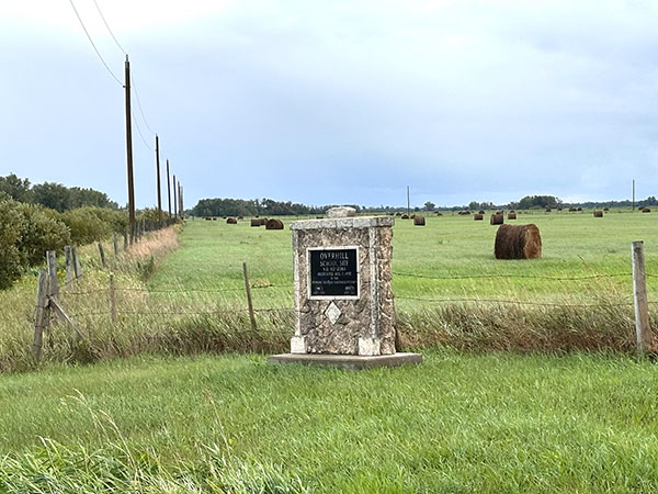 Overhill School commemorative monument