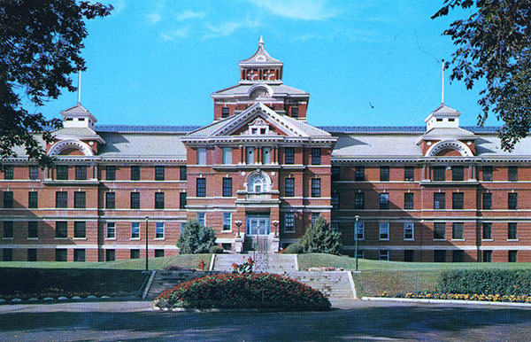 Postcard view of the Parkland Building