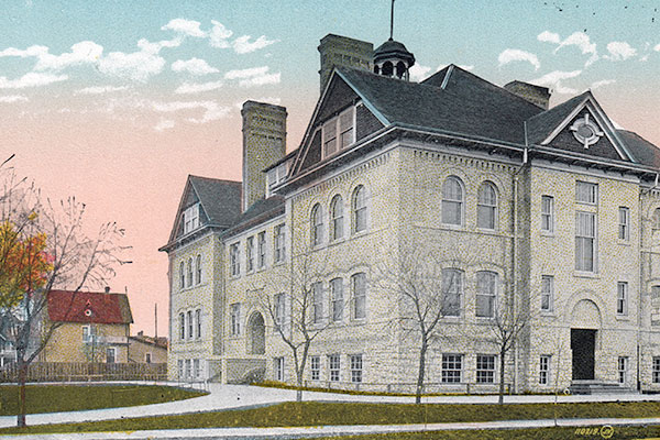 Postcard view of Park School