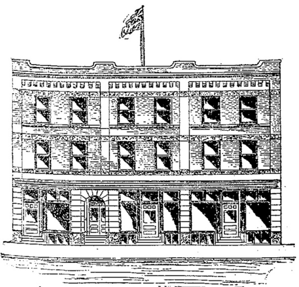 Architectural drawing of the Trick Block