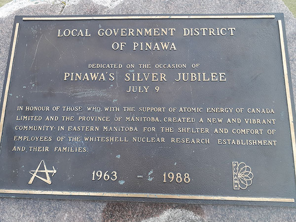 Pinawa Town Monument