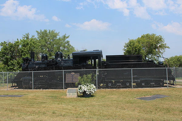 Steam Locomotive No. 30 near the former Pine Falls Paper Mill