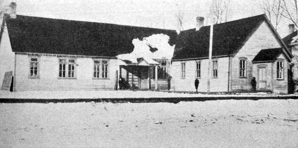 The original Plum Coulee School building