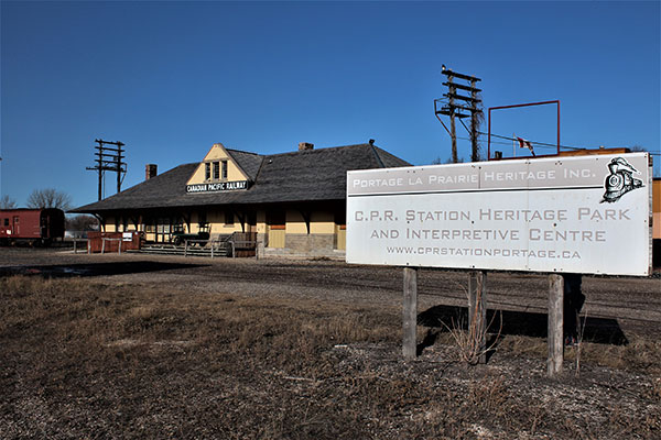 Former Canadian Pacific Railway station at Portage la Prairie