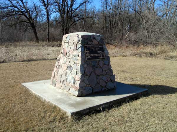 Portage Creek School commemorative monument