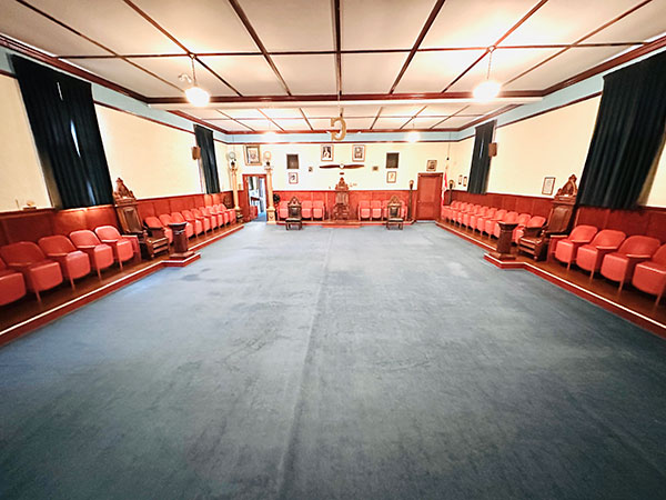 Second floor of the Portage Masonic Hall